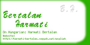 bertalan harmati business card